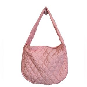 53. Light Pink Nylon Shoulder/Crossbody Tote Bag